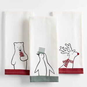 NWT Crate & Barrel Joan Anderson Arctic Friends Towel Set